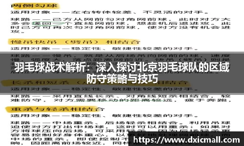 羽毛球战术解析：深入探讨北京羽毛球队的区域防守策略与技巧